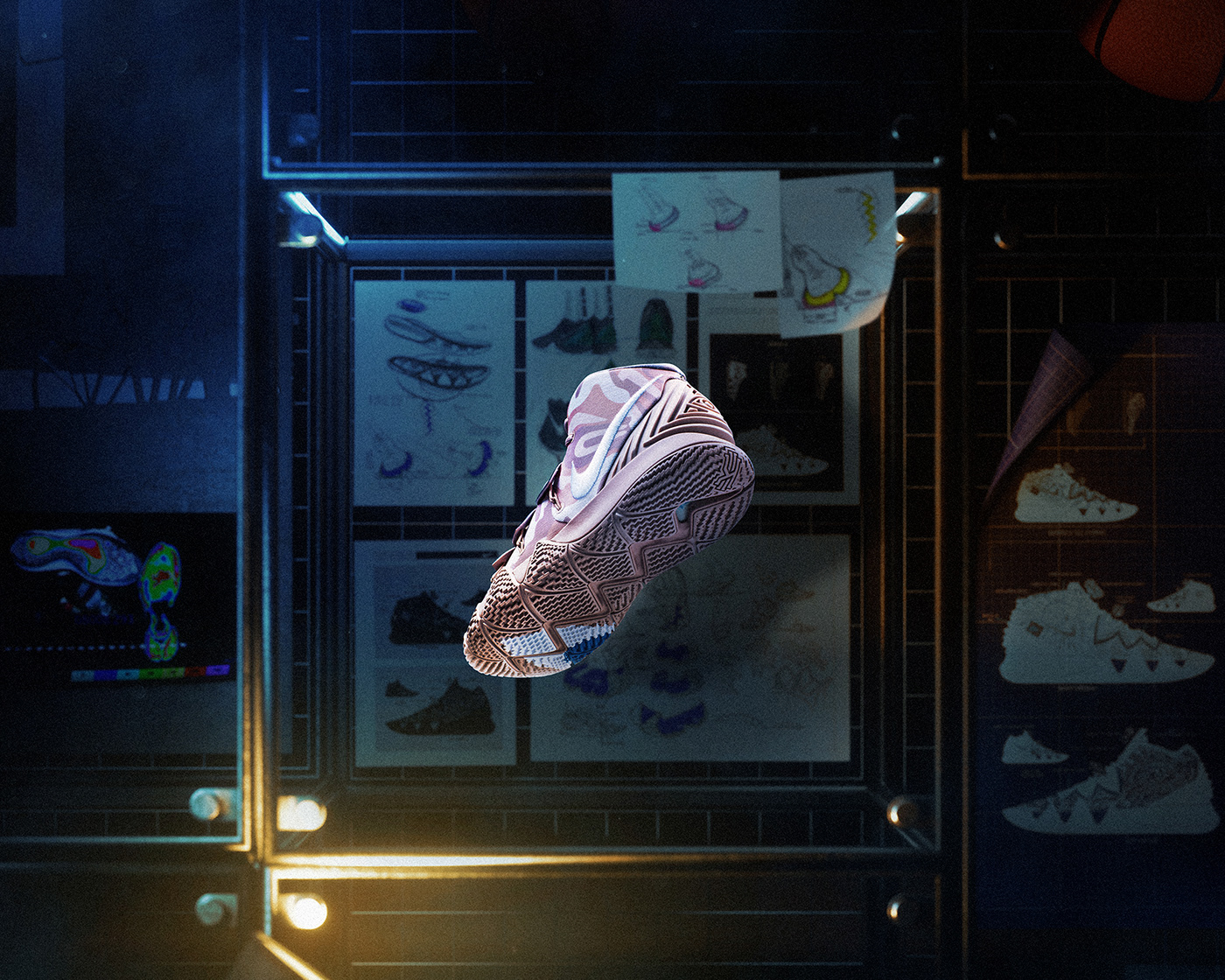 nike，Basketball shoes，Advertising design，