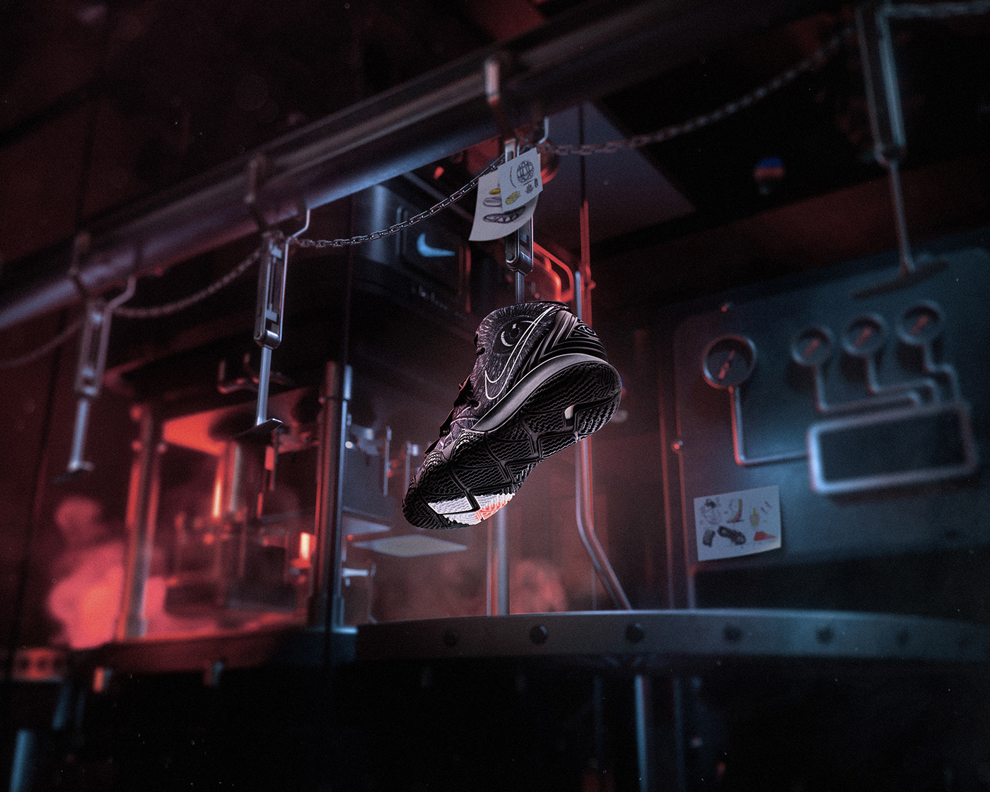 nike，Basketball shoes，Advertising design，