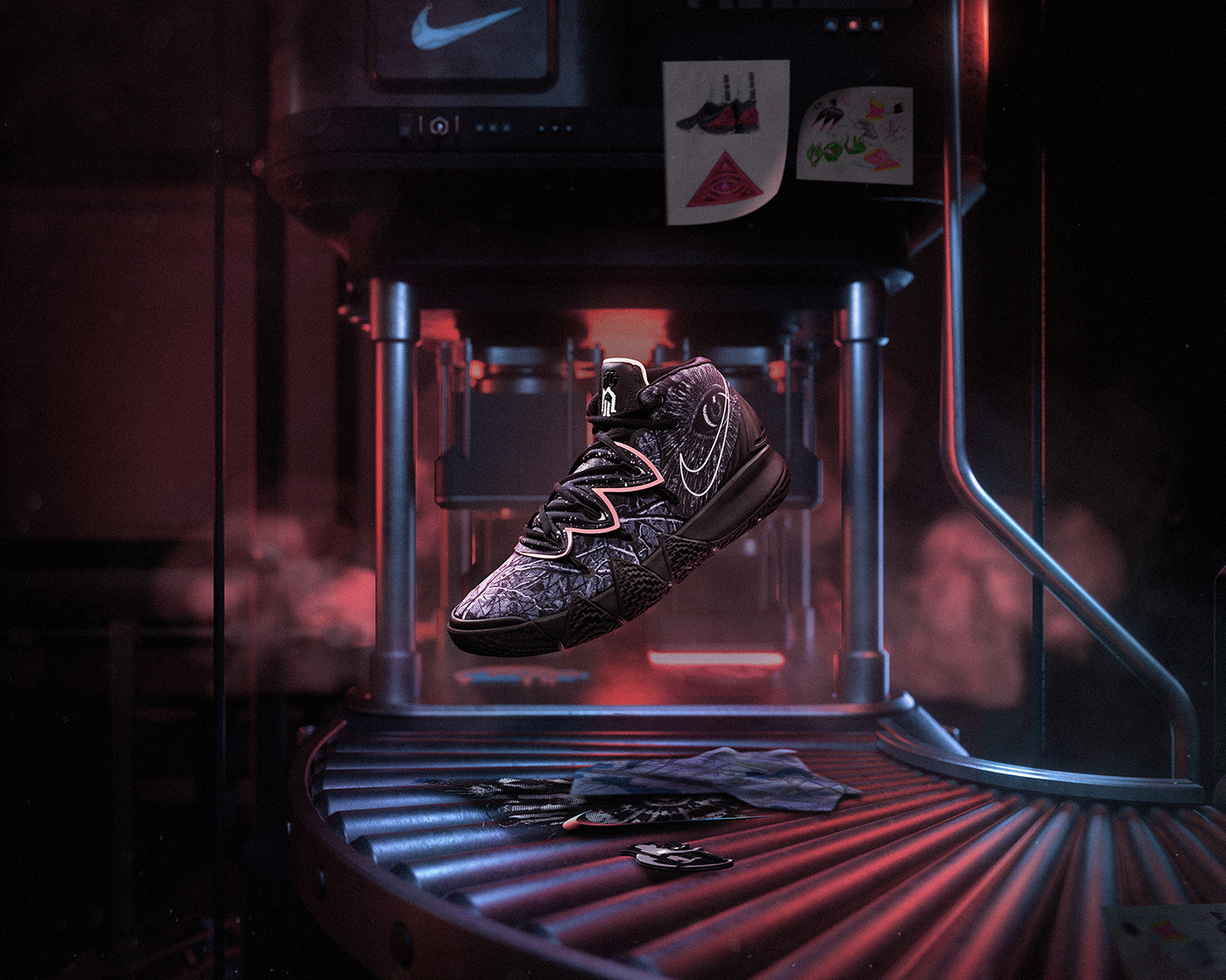 nike，Basketball shoes，Advertising design，