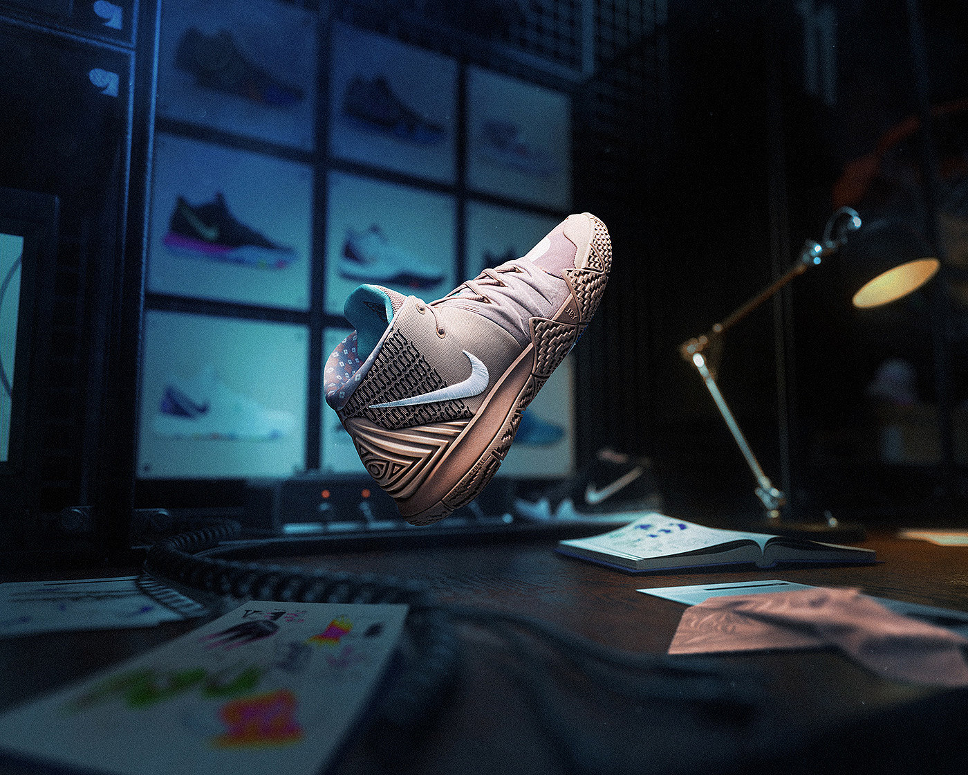 nike，Basketball shoes，Advertising design，