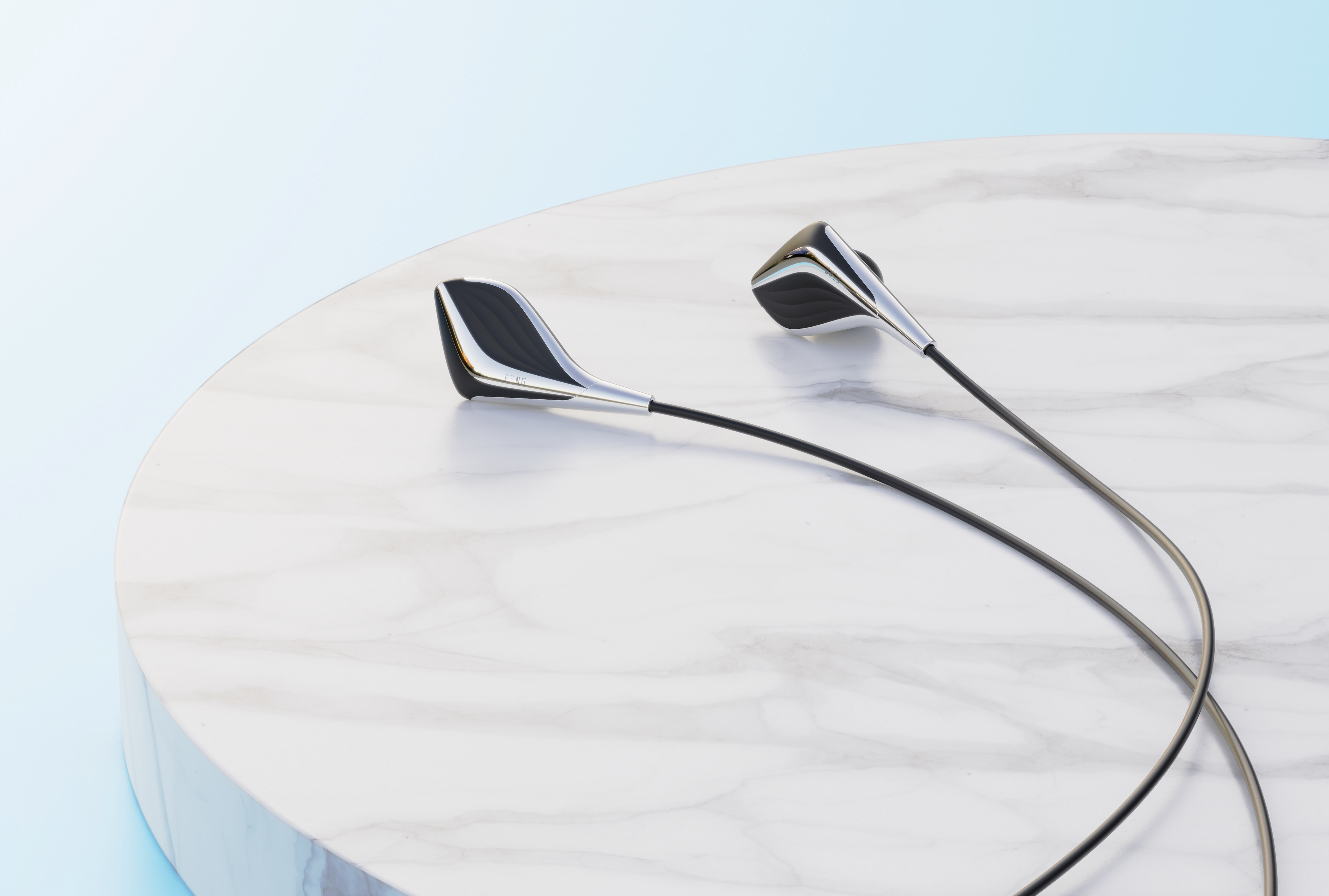 headset，flow，curve，silver，Zaha，