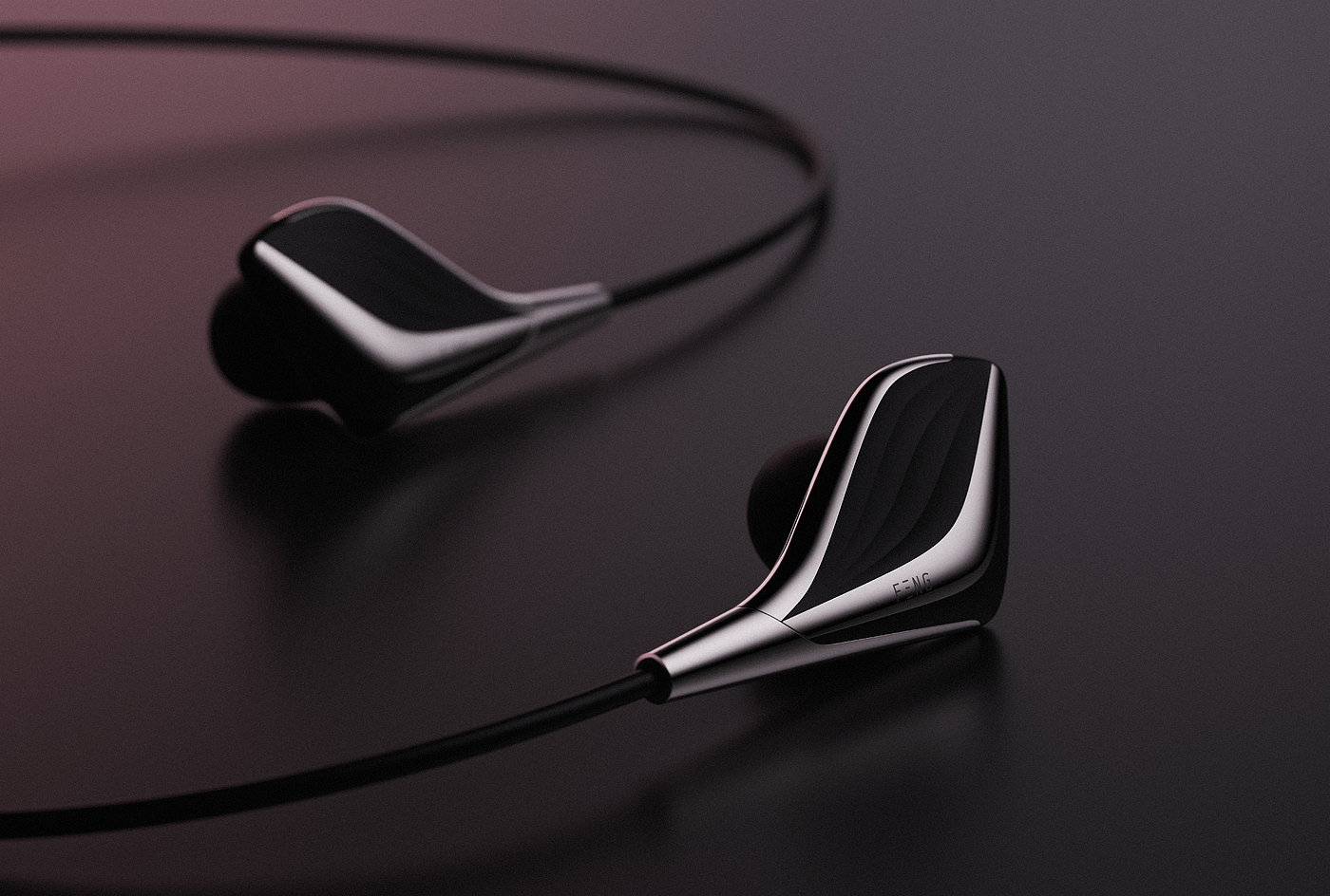 headset，flow，curve，silver，Zaha，