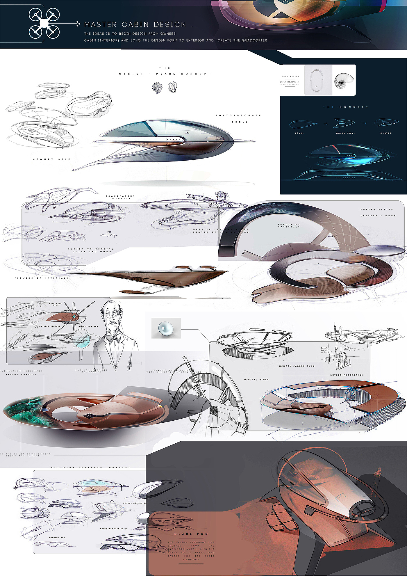 opule，Cool，future，conceptual design，Motor airship，