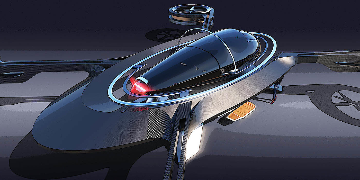 opule，Cool，future，conceptual design，Motor airship，
