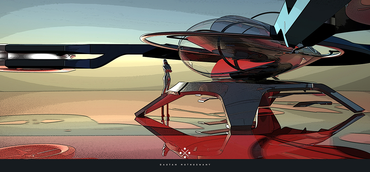 opule，Cool，future，conceptual design，Motor airship，