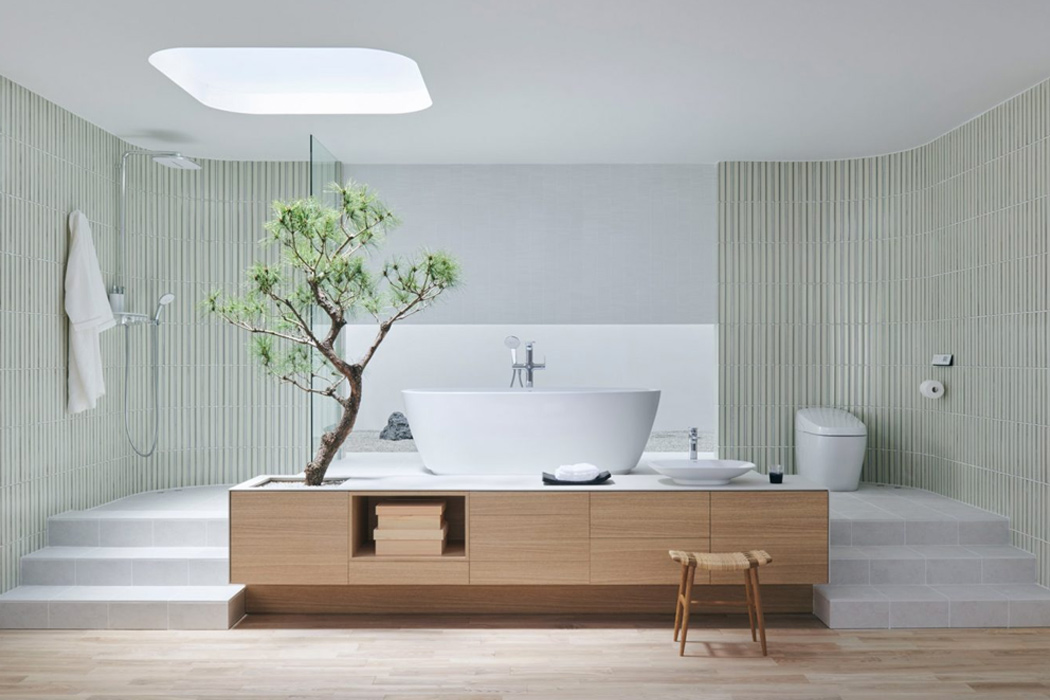 Bathroom design，Extremely simple wind，Buddhist mood，