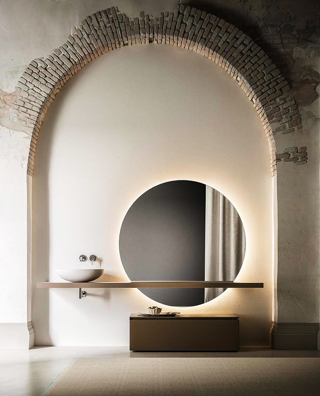 Bathroom design，Extremely simple wind，Buddhist mood，