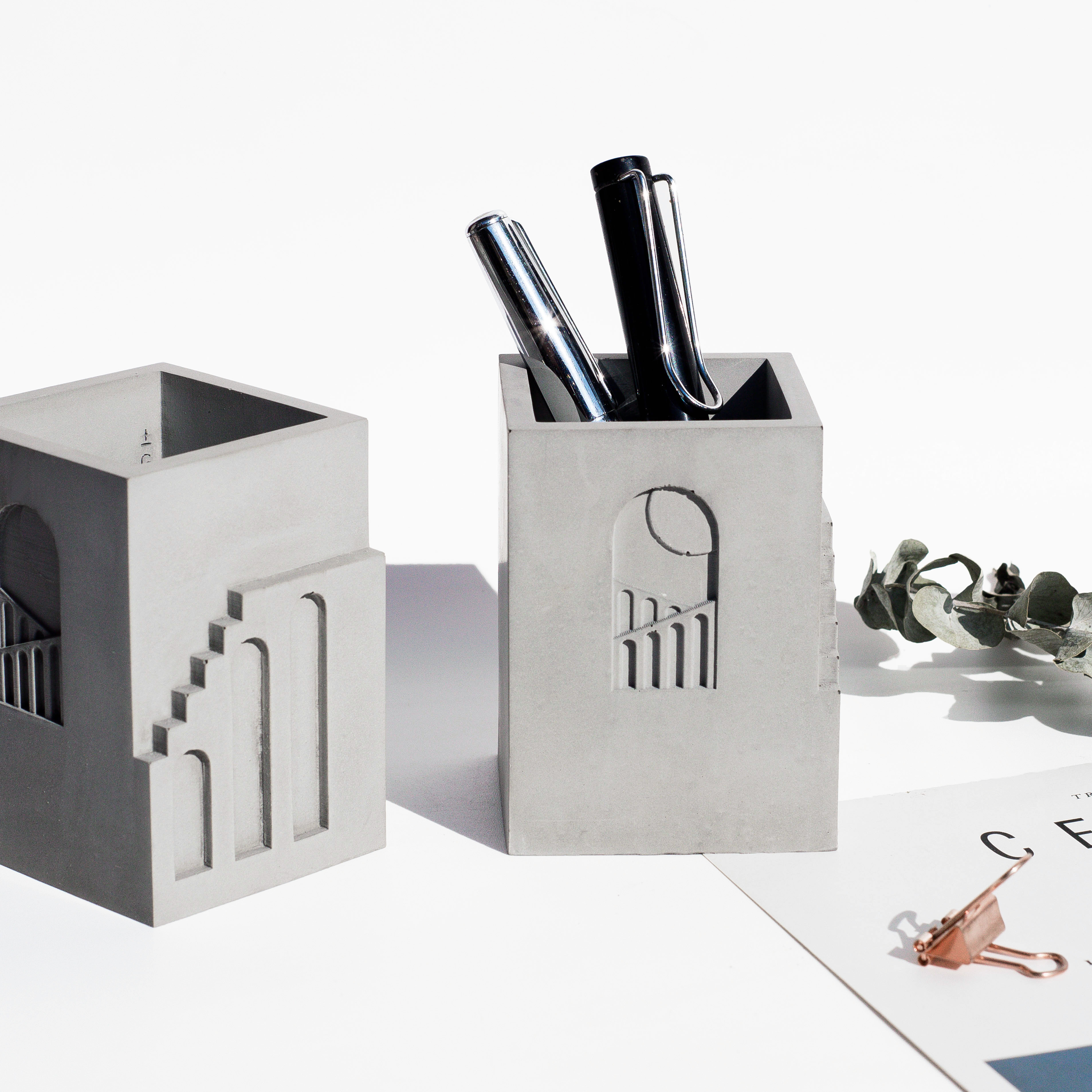 笔筒,水泥,原创手作