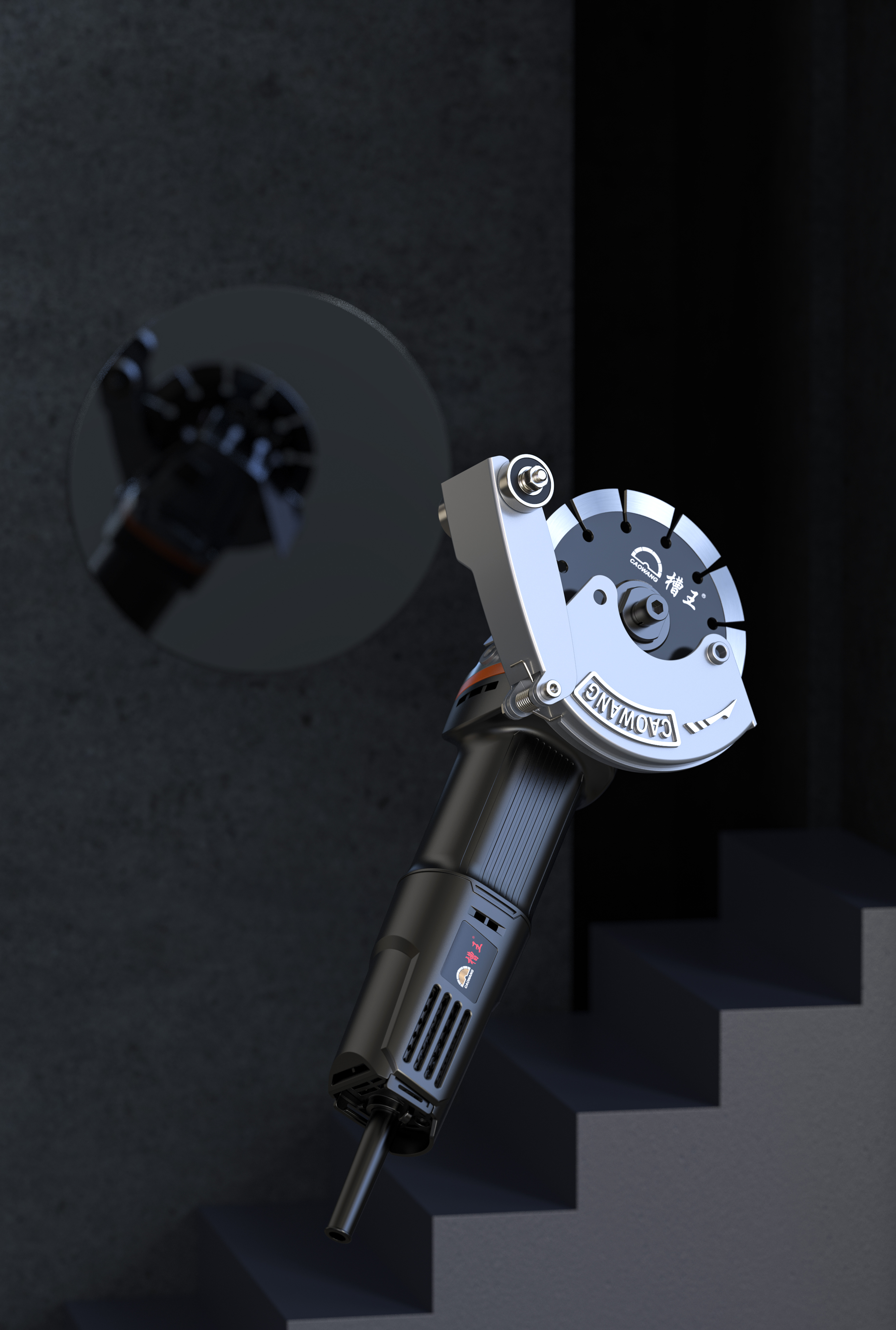 Angle grinder，Slotting machine，Electric tool，Hardware tools，Keyshot rendering，