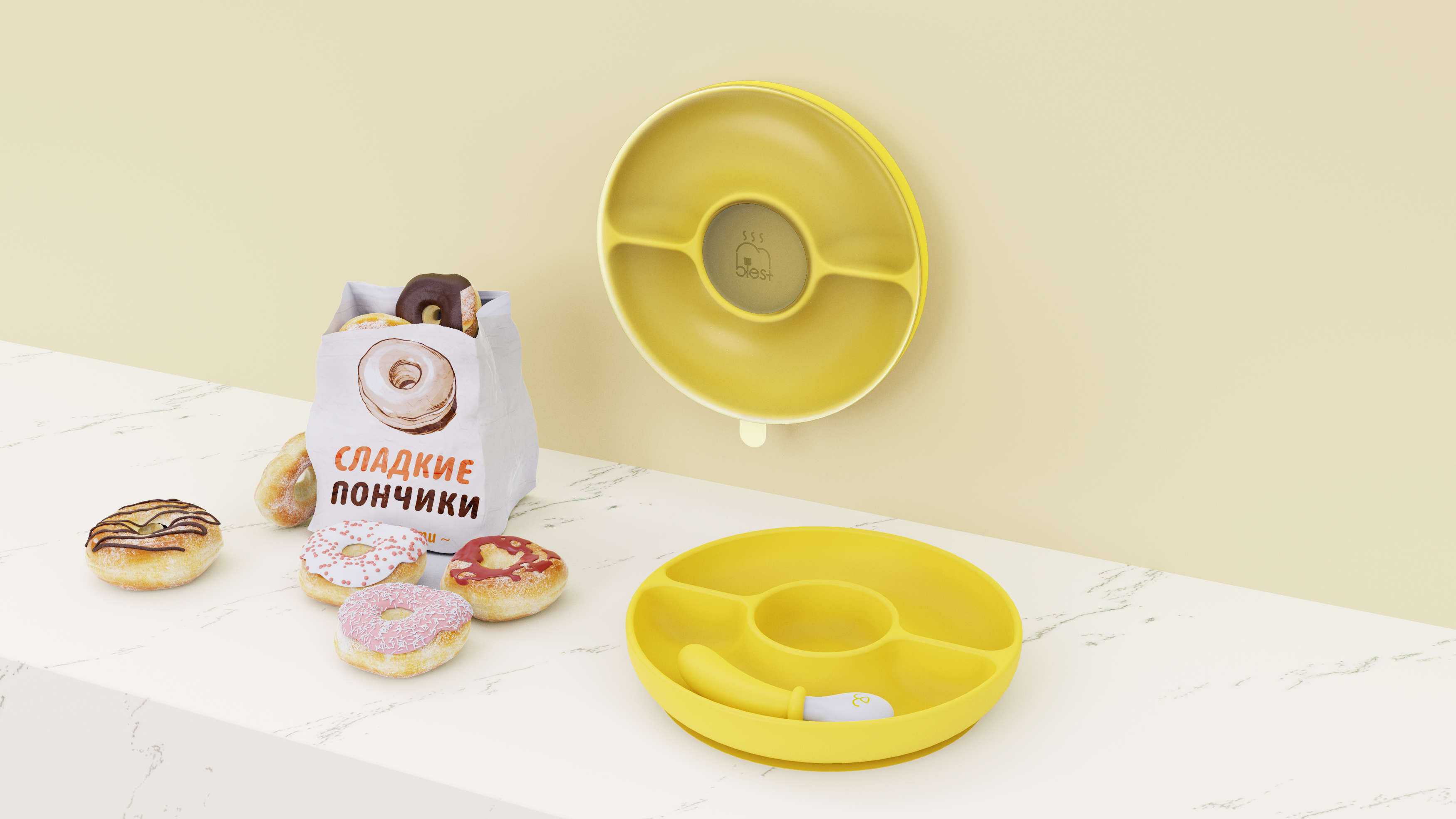 Cute fun plate，Childlike interest，