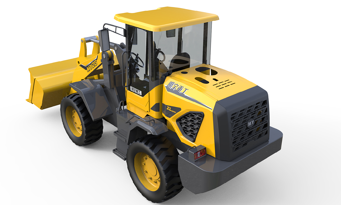industrial design，construction machinery，Loader，Appearance design，Coating design，Color matching，Tools and equipment，