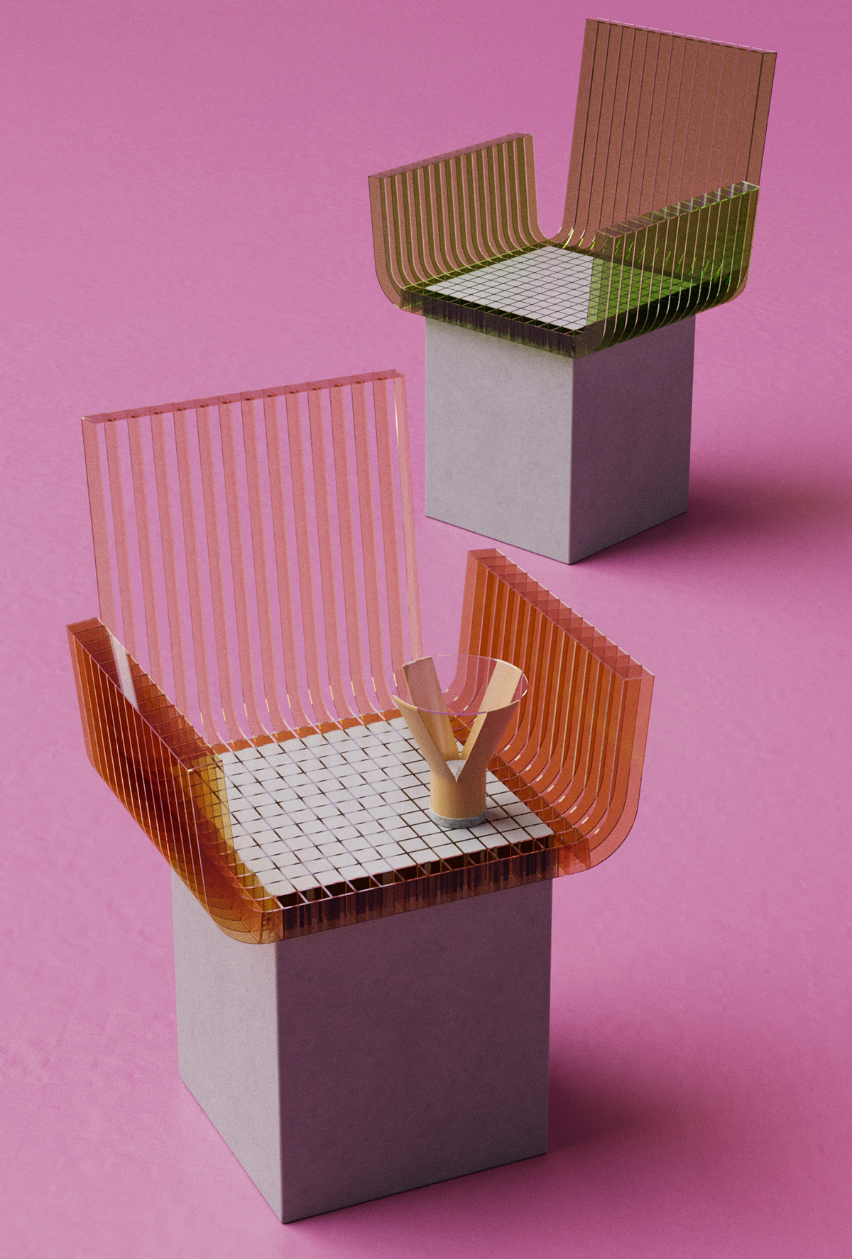furniture，Table，chair，modelling，