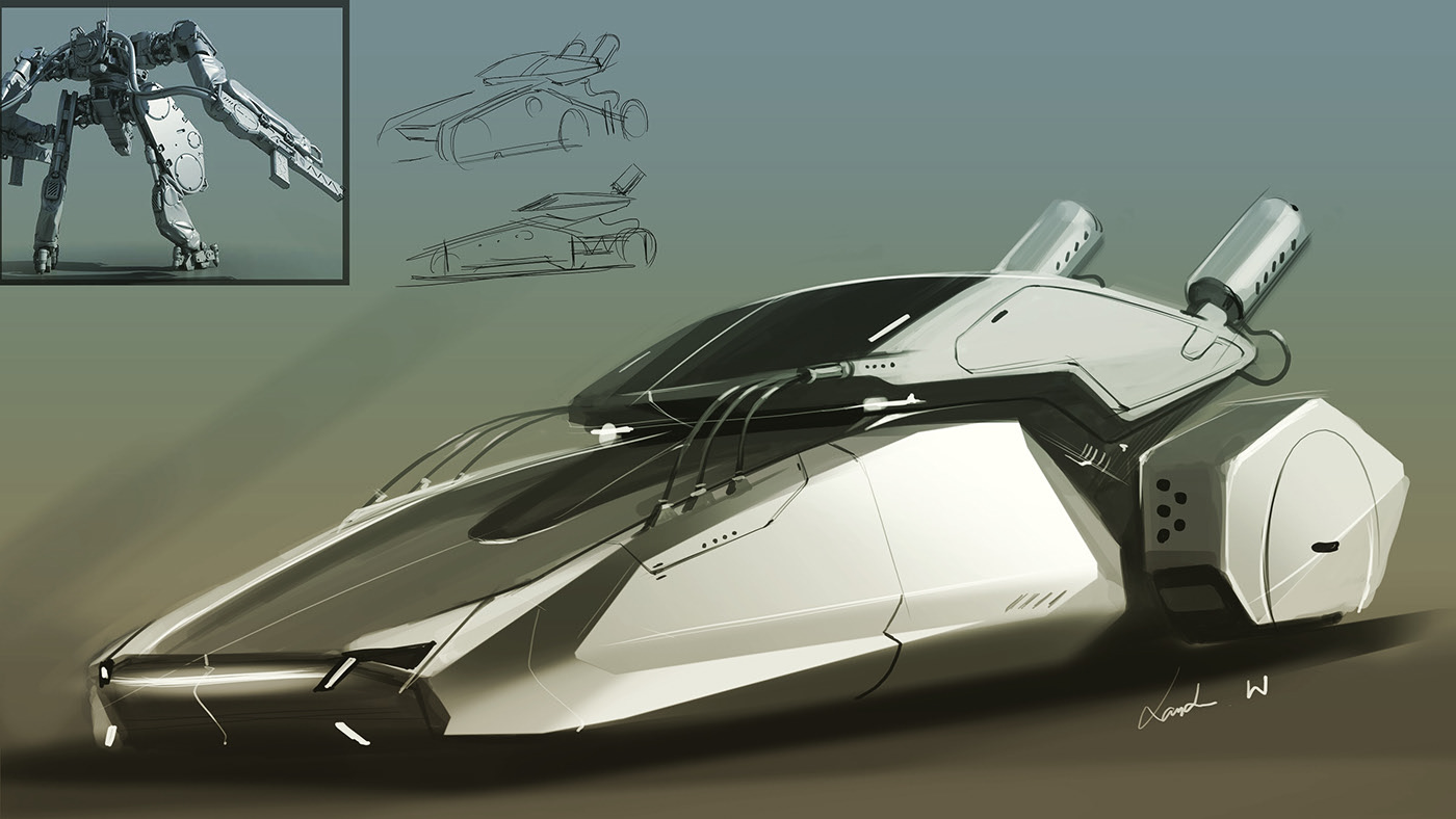 Hand drawn car，industrial design，vehicle，Sketch design，