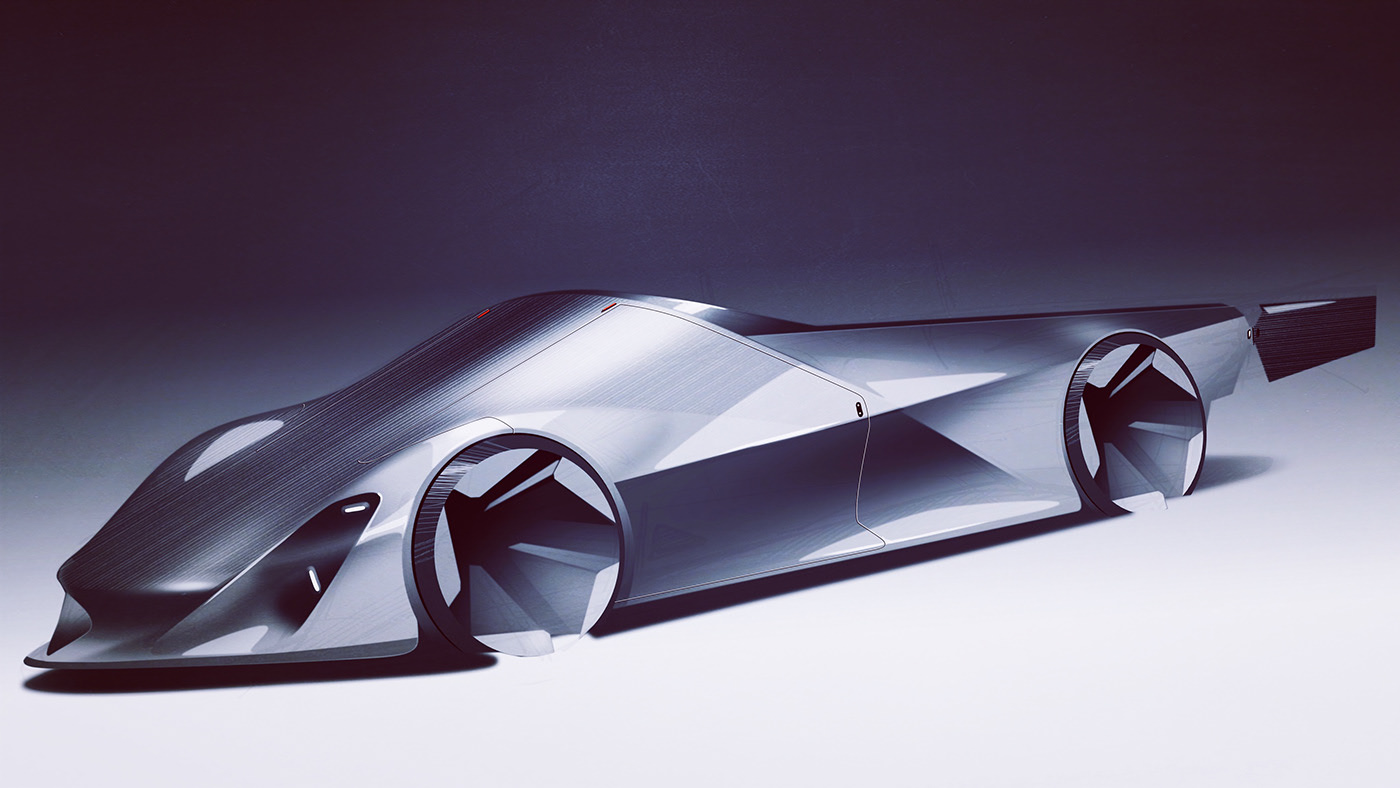Hand drawn car，industrial design，vehicle，Sketch design，