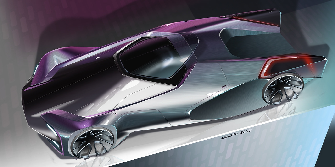 Hand drawn car，industrial design，vehicle，Sketch design，