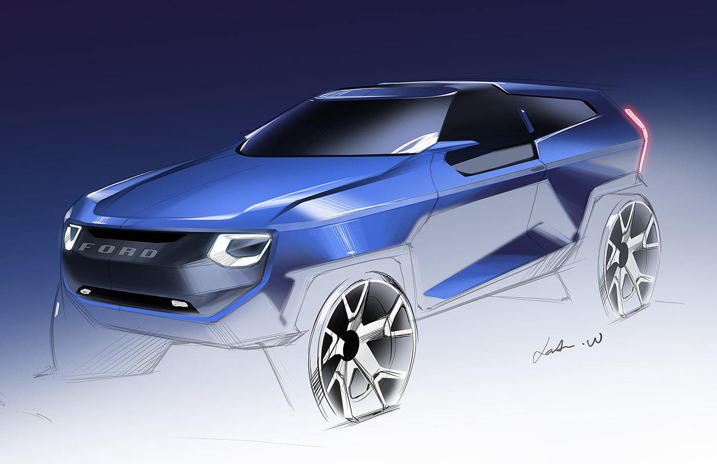 Hand drawn car，industrial design，vehicle，Sketch design，