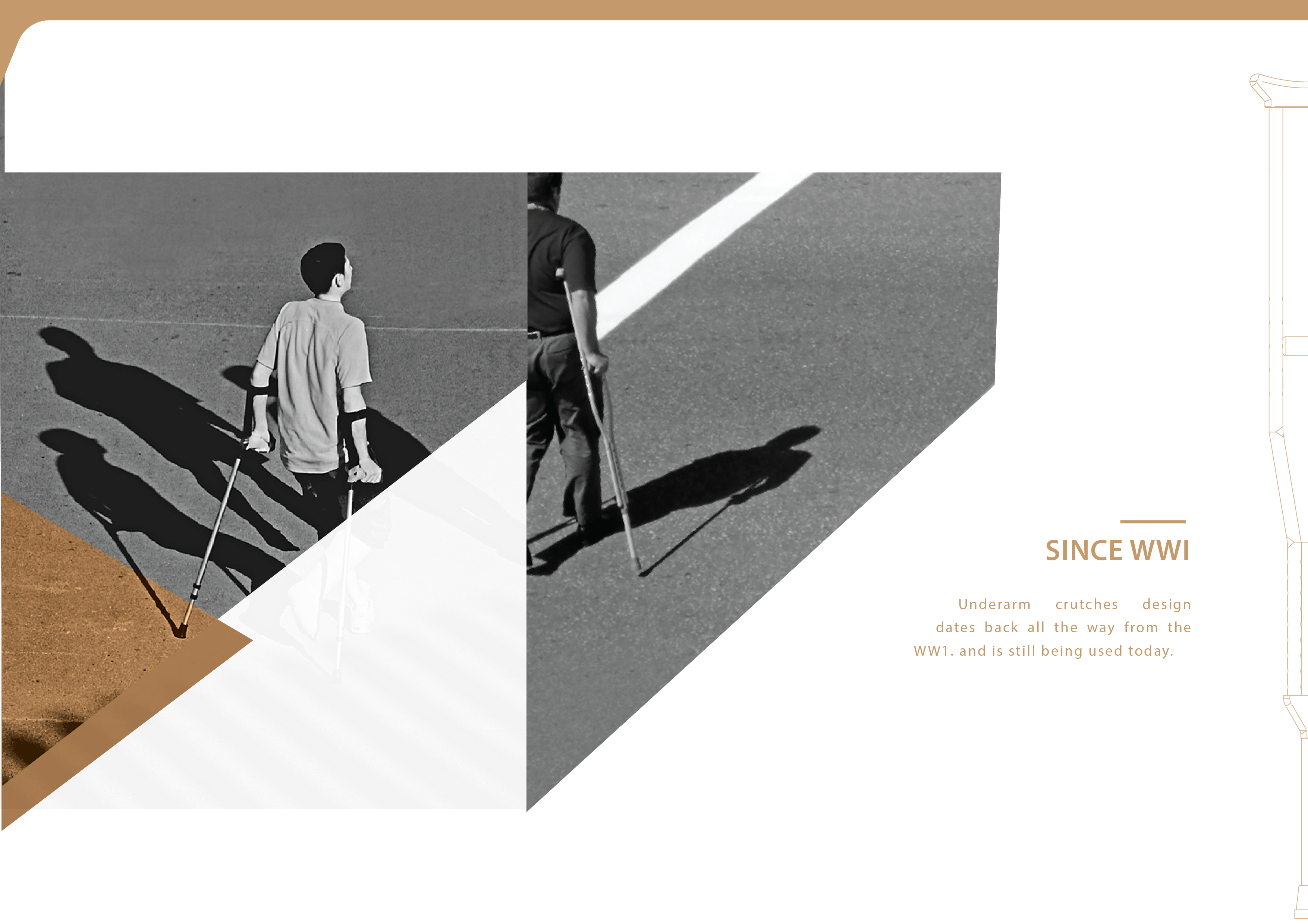 Crutch design，Better experience，gorgeous，Disabled，Medical assistance，tool，