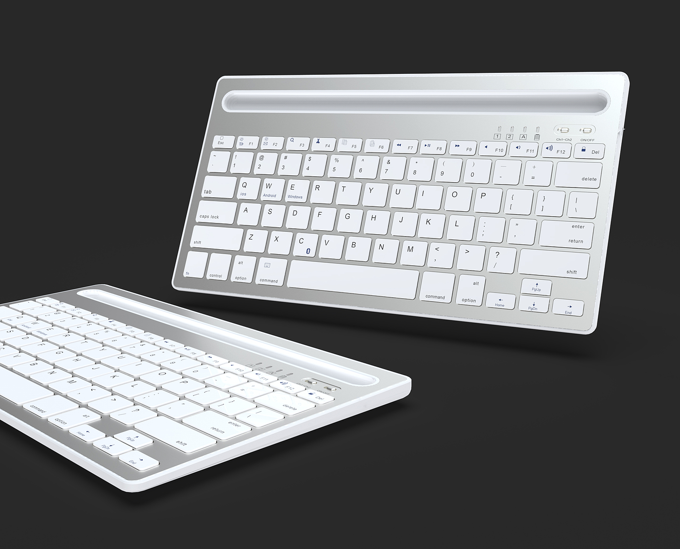 渲染，凹槽键盘，keyshot，小白，