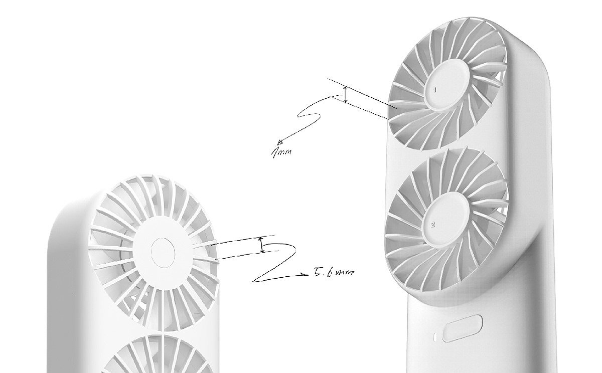 Portable fan，Double fan，Twin Fan，