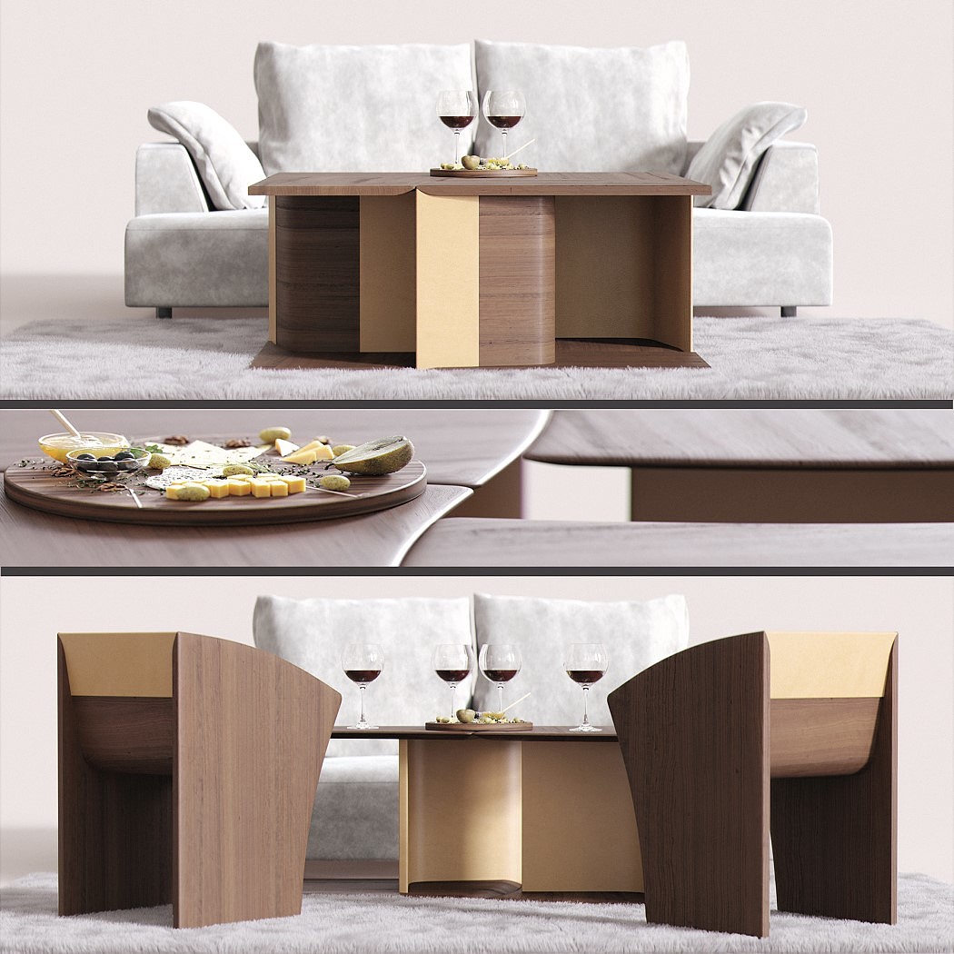 扶手椅，木制咖啡桌，Four Quarters，2019年A设计奖，