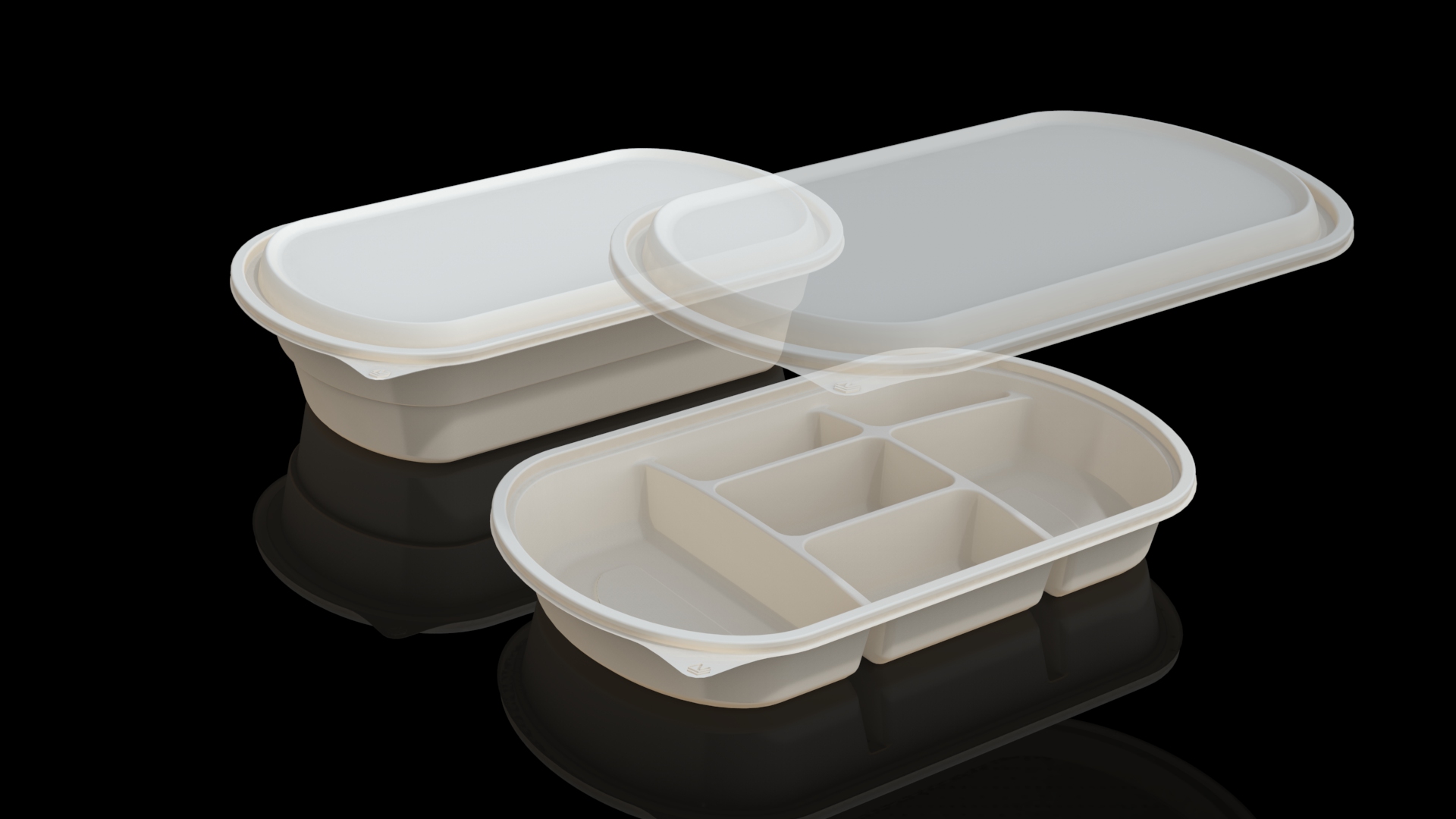 可降解环保餐盒-烤鸭套餐餐盒