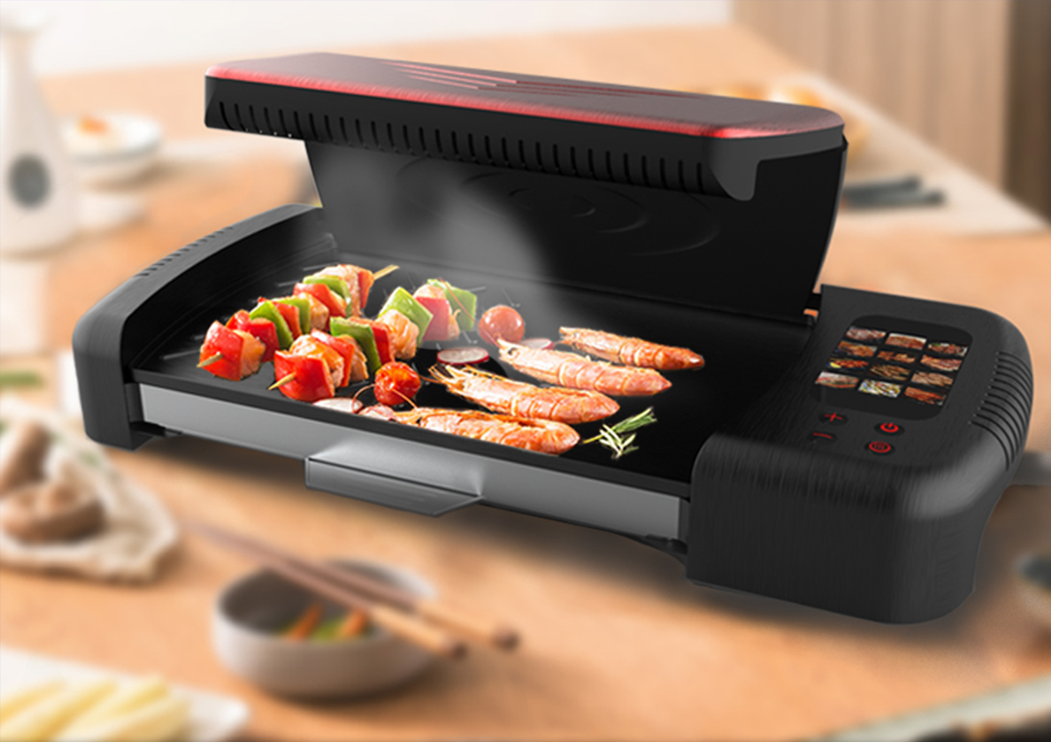 barbecue grill，lampblack，kitchen，dinner party，