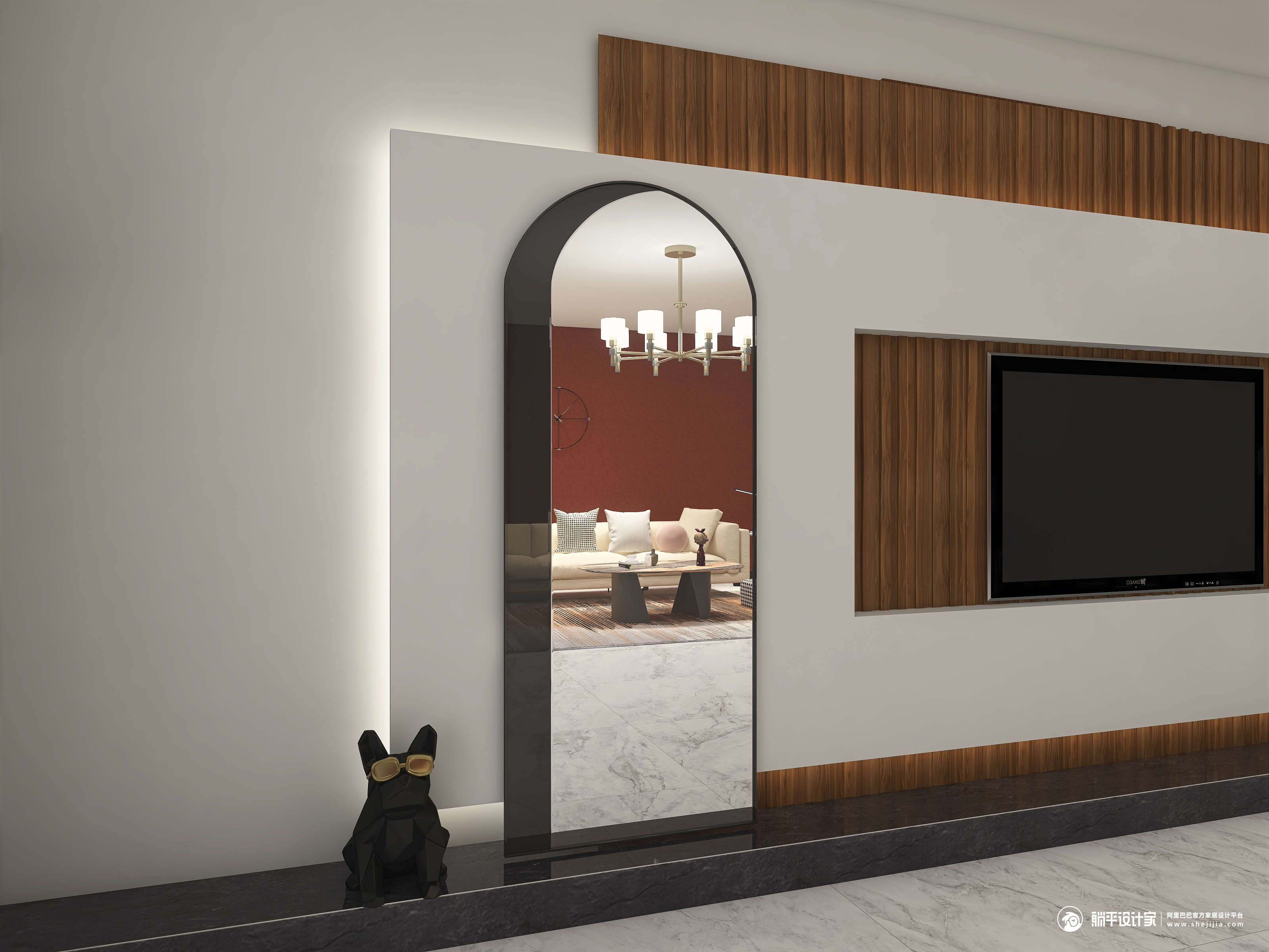 Full-length mirror，Whole body mirror，Floor mirror，mirror，furniture，Home Furnishing，Cloakroom，Northern Europe，