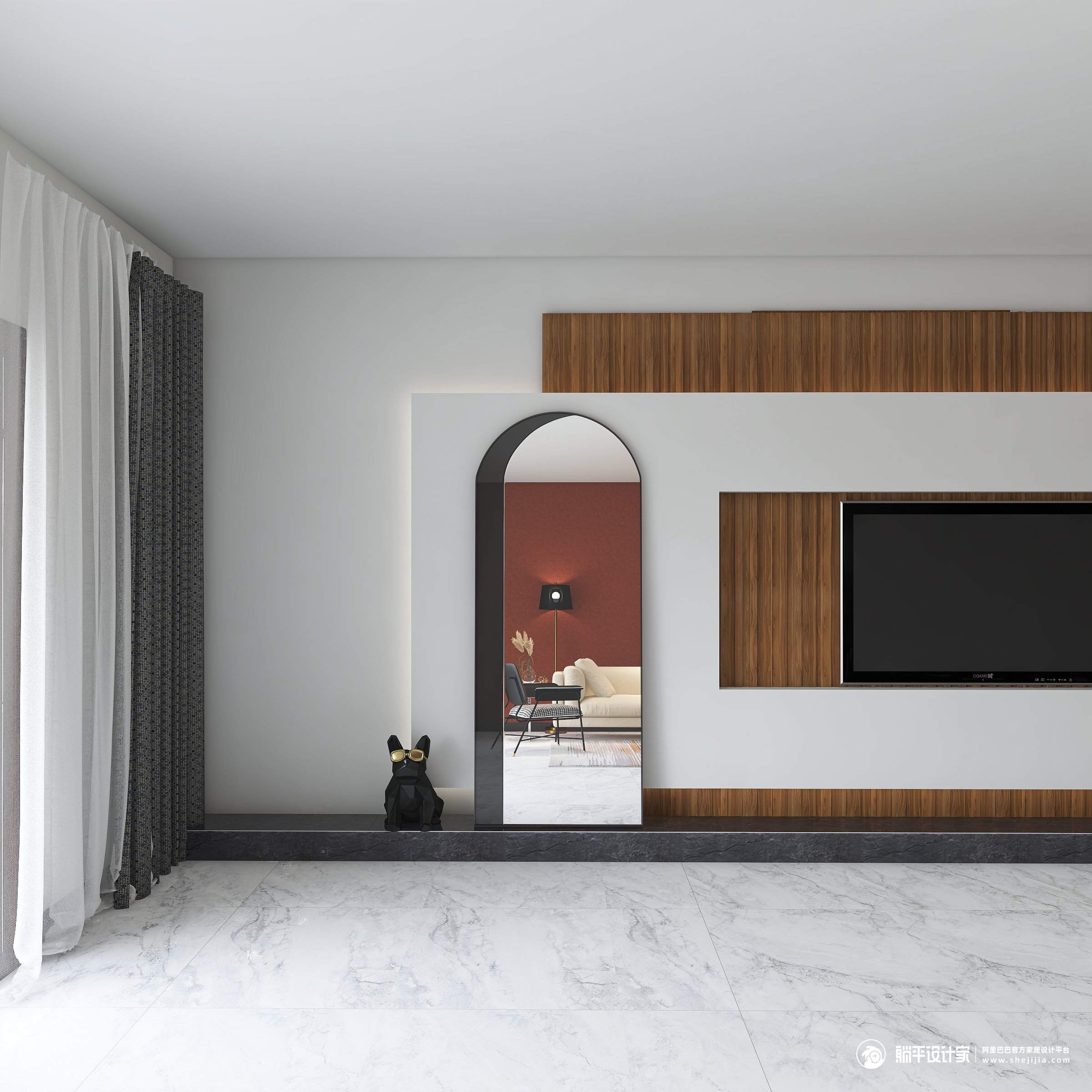 Full-length mirror，Whole body mirror，Floor mirror，mirror，furniture，Home Furnishing，Cloakroom，Northern Europe，