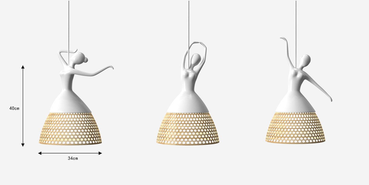 a chandelier，bamboo weaving，ceramics，Rhythmic movement，dance，