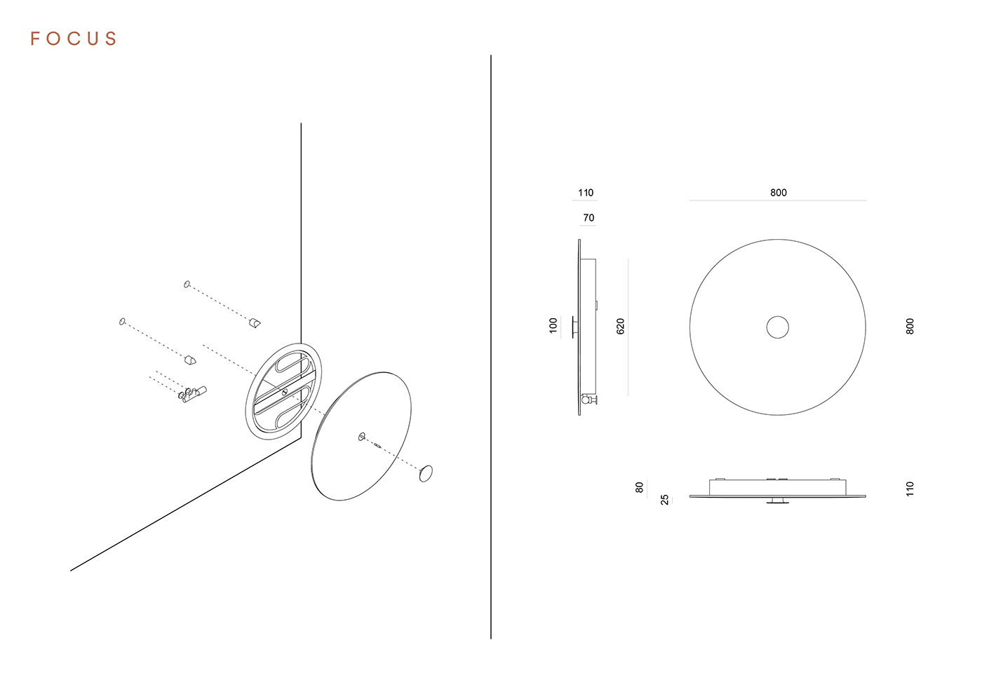 focus，Modern radiator，orange，