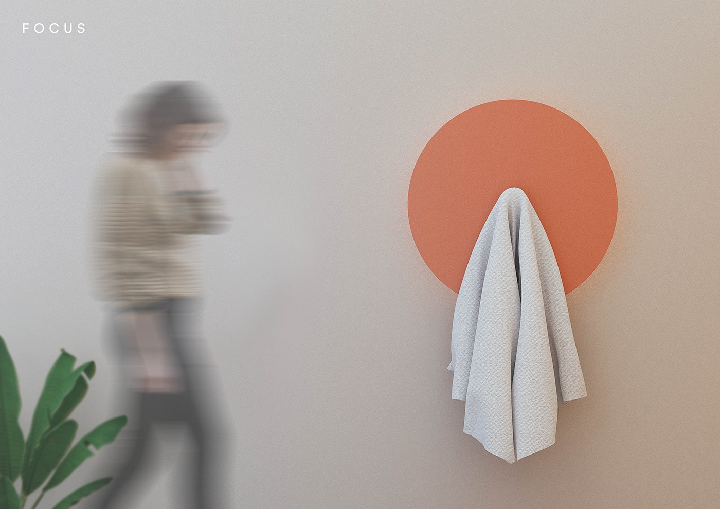 focus，Modern radiator，orange，