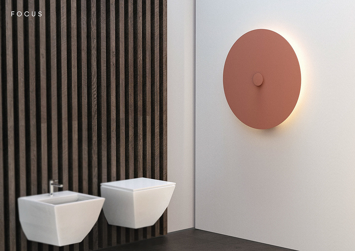 focus，Modern radiator，orange，