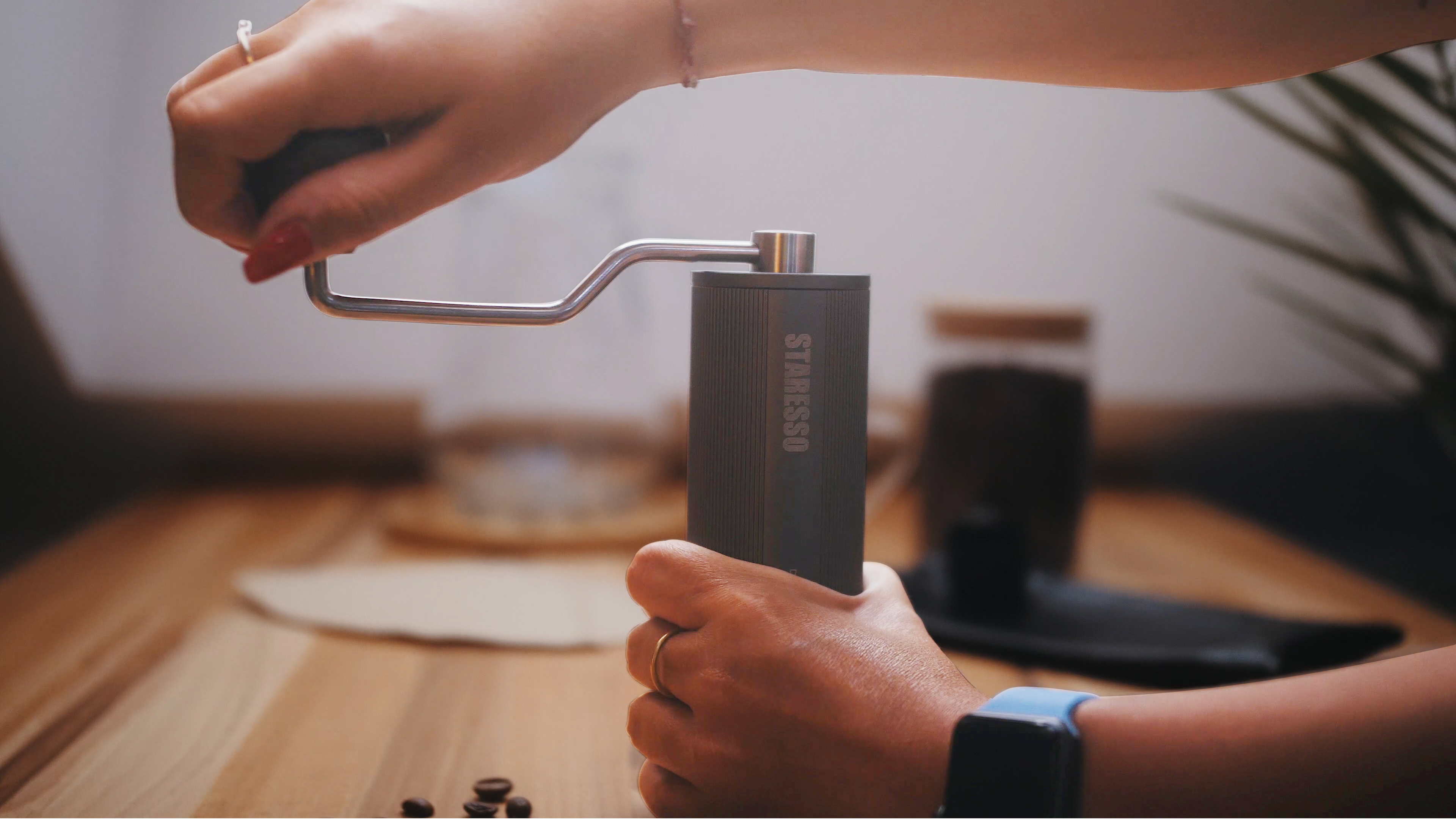 Coffee grinder found by hand，