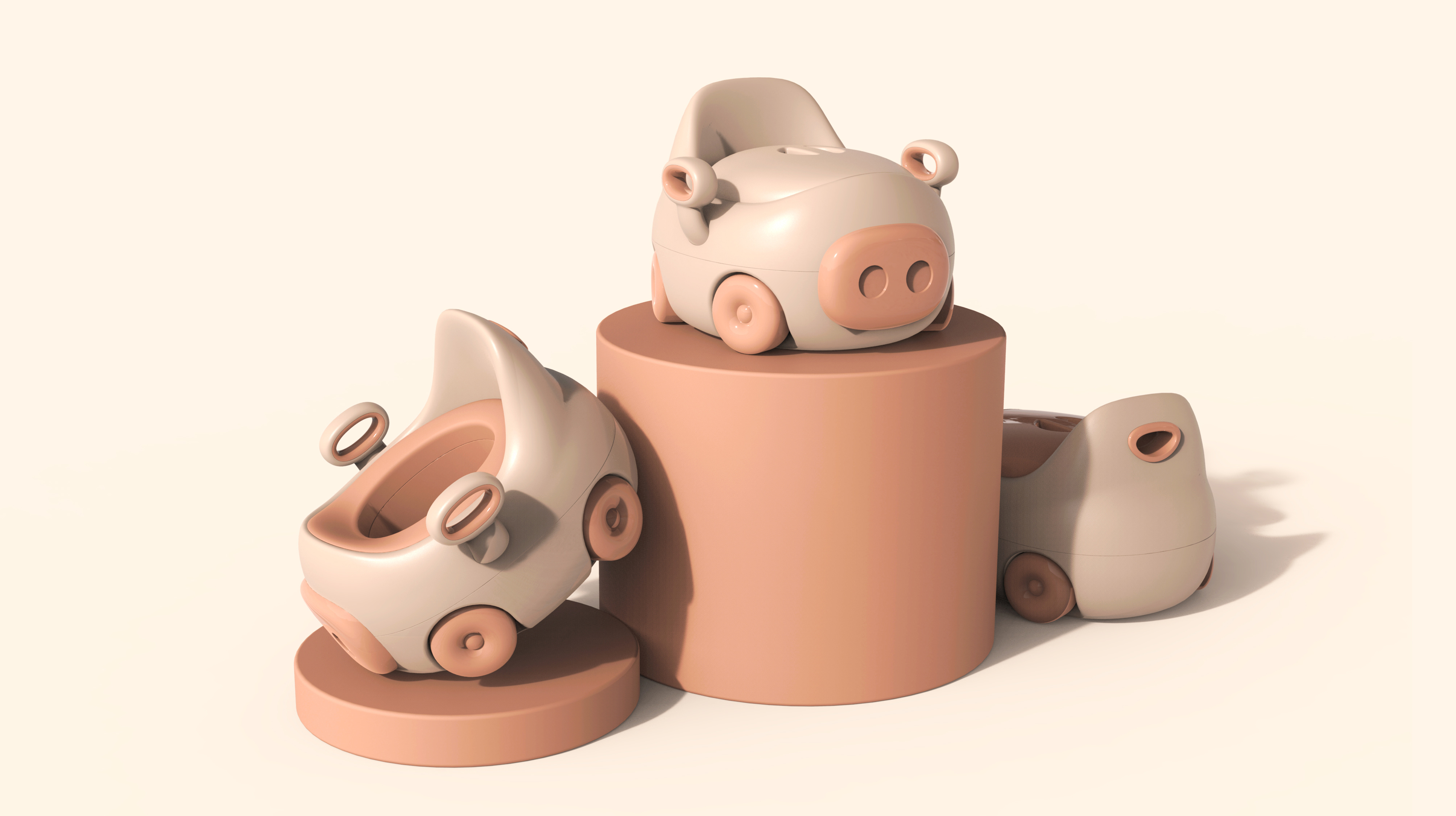 Children's cartoon bedpan，