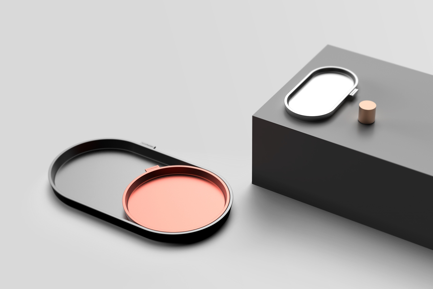 Tray，simple and easy，circular，Can overlap，industrial design，