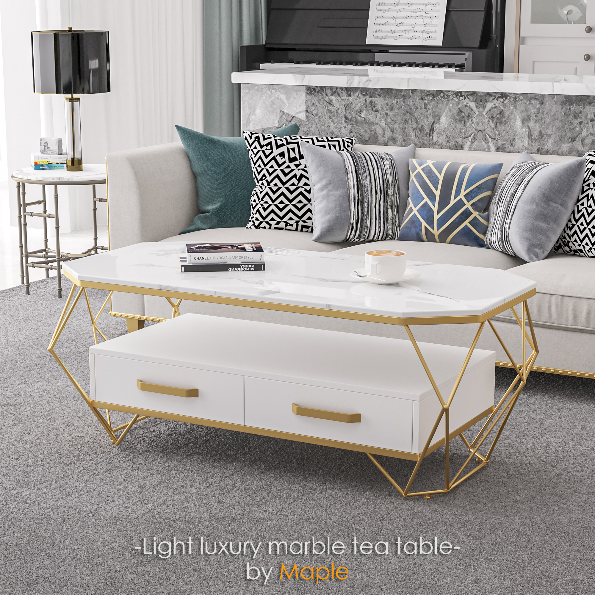 3d，corona，design sketch，tea table，furniture，