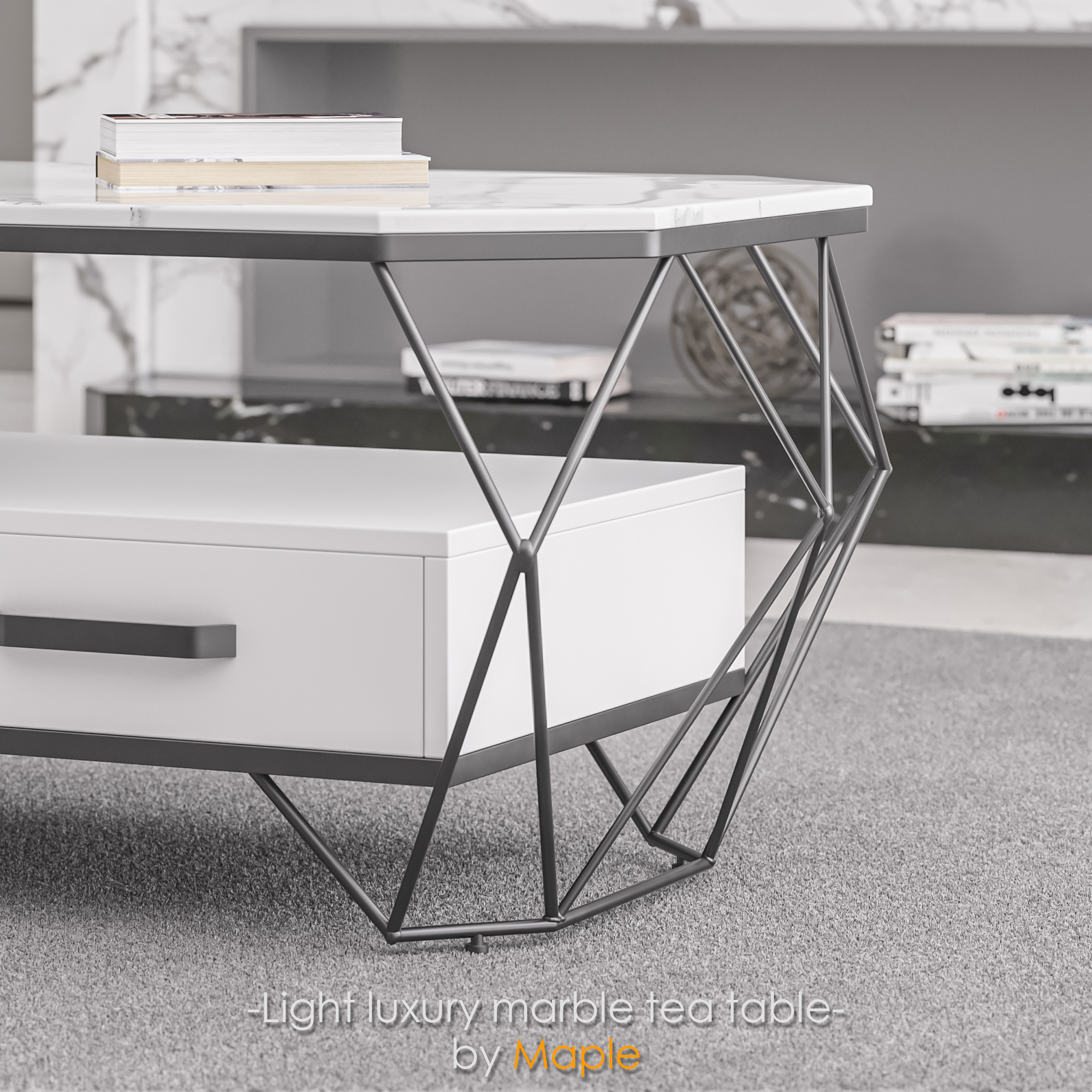 3d，corona，design sketch，tea table，furniture，