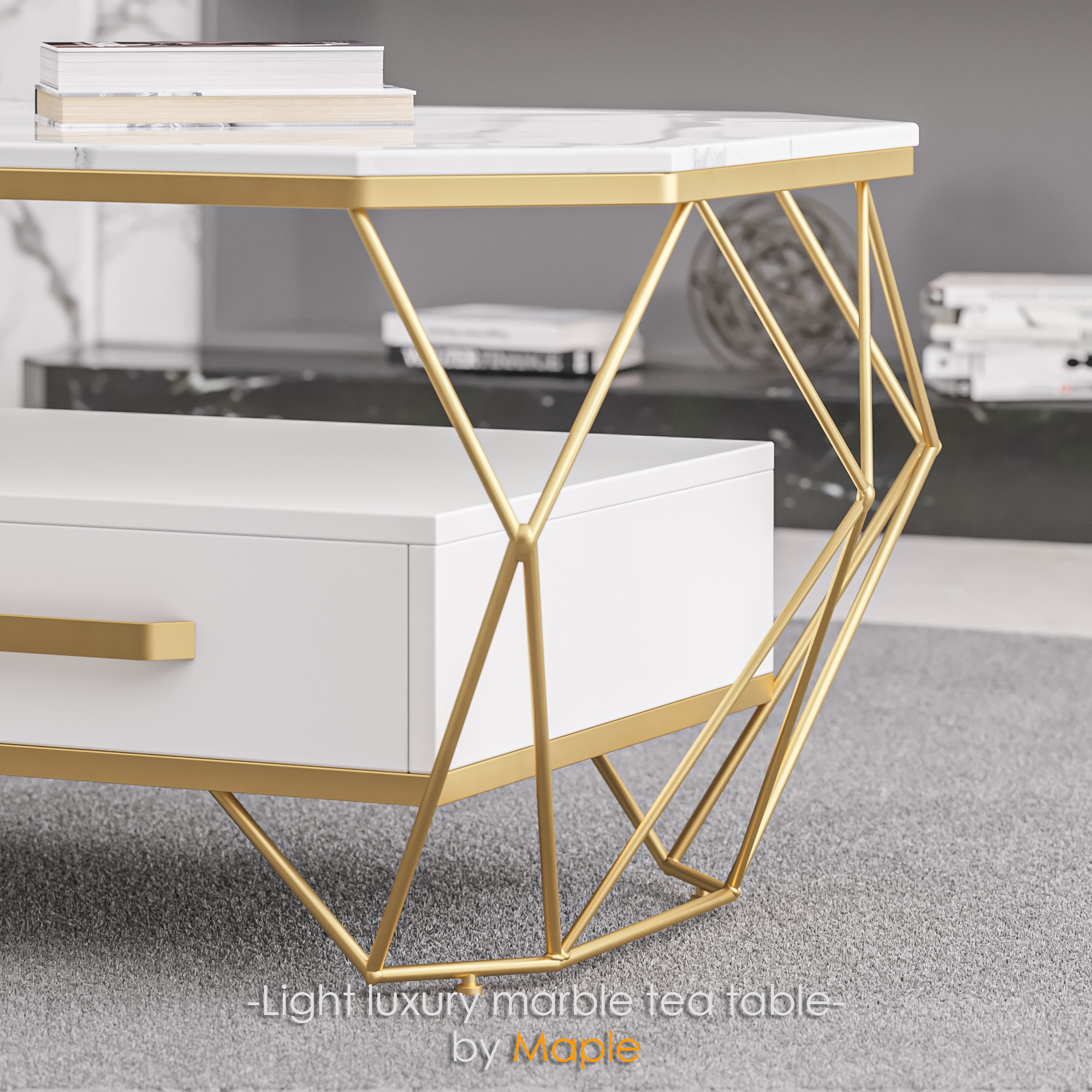 3d，corona，design sketch，tea table，furniture，