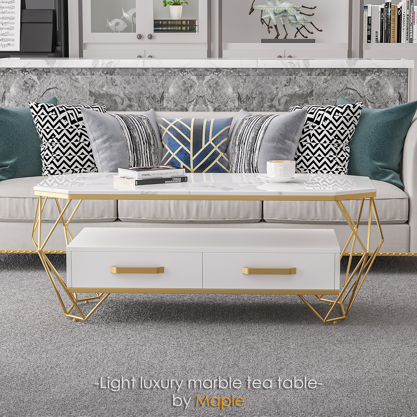 3d，corona，design sketch，tea table，furniture，