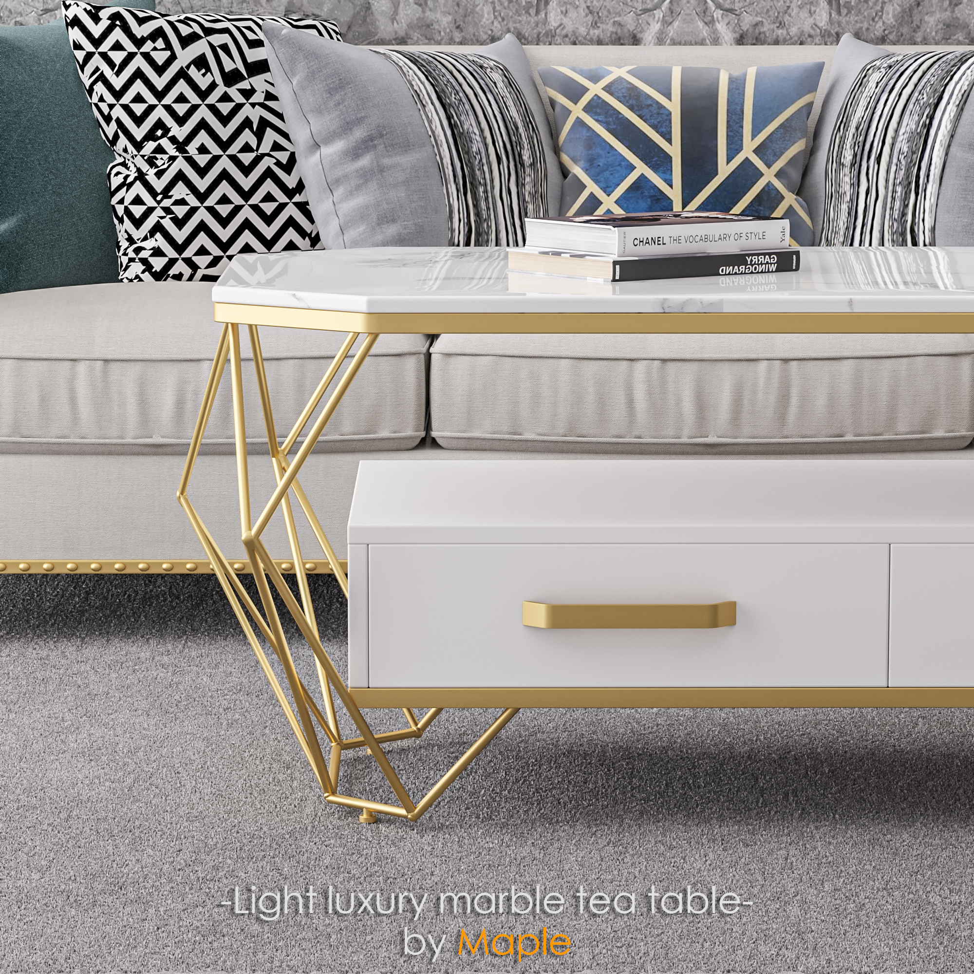 3d，corona，design sketch，tea table，furniture，