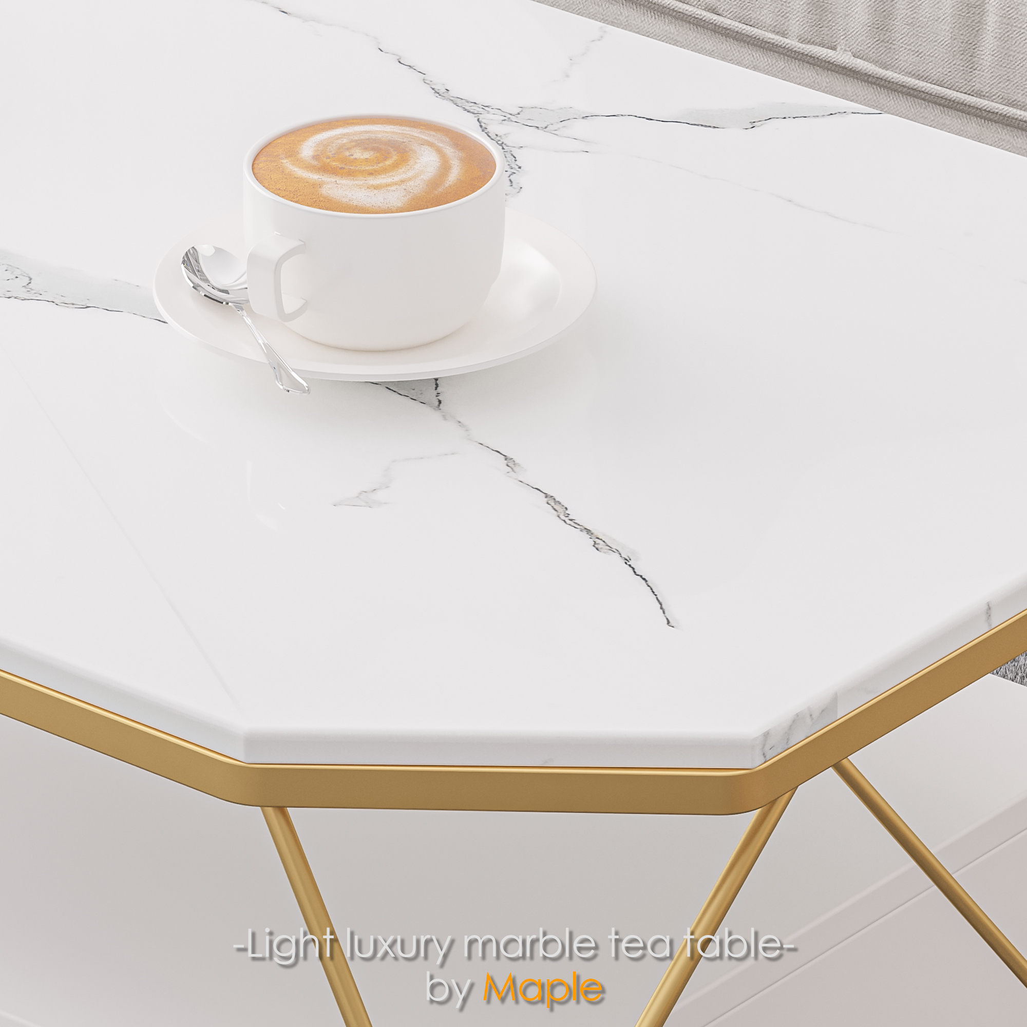 3d，corona，design sketch，tea table，furniture，