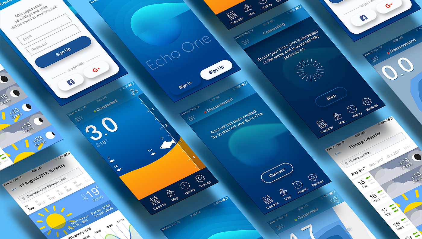 Artifact，conceptual design，fish finder ，app，Intelligent device，go fishing，