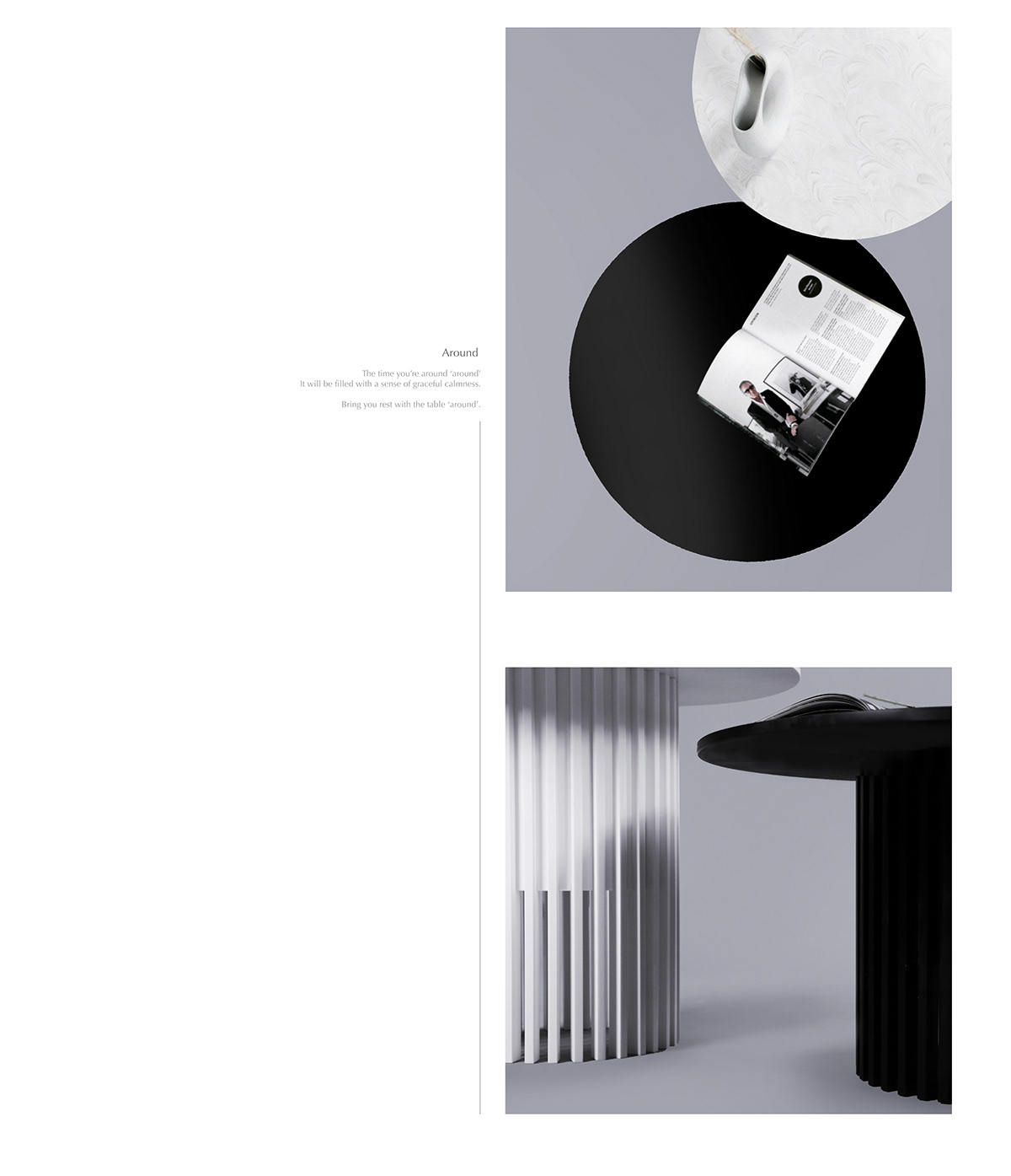 AROUND，Marble material，Table，