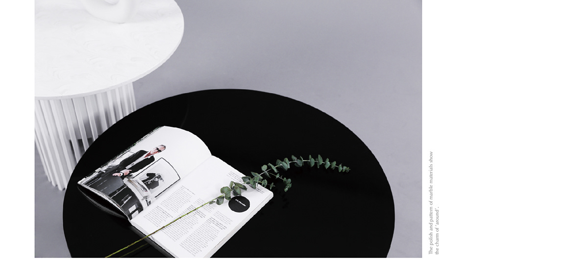 AROUND，Marble material，Table，