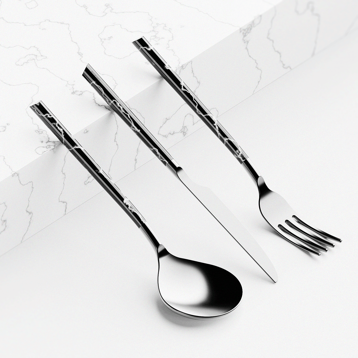 tableware，Teardrop，brass，Marble，stainless steel，Oliver Perretta，