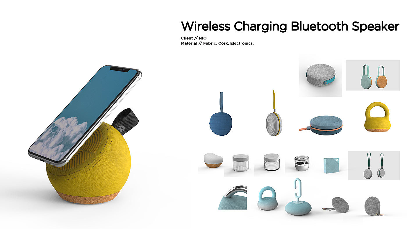 Terry Xu，wireless，Charger，Bluetooth，speaker，yellow，