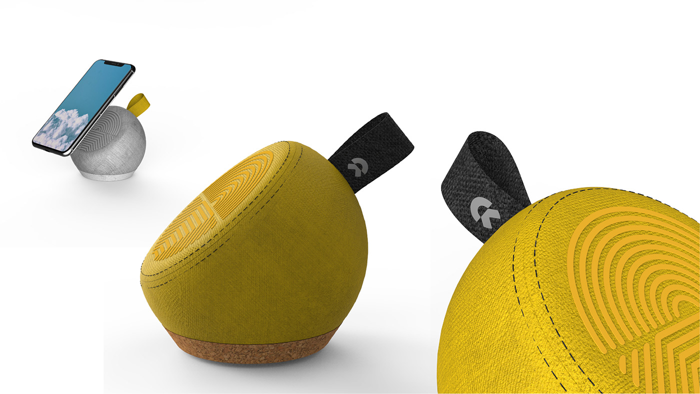 Terry Xu，wireless，Charger，Bluetooth，speaker，yellow，