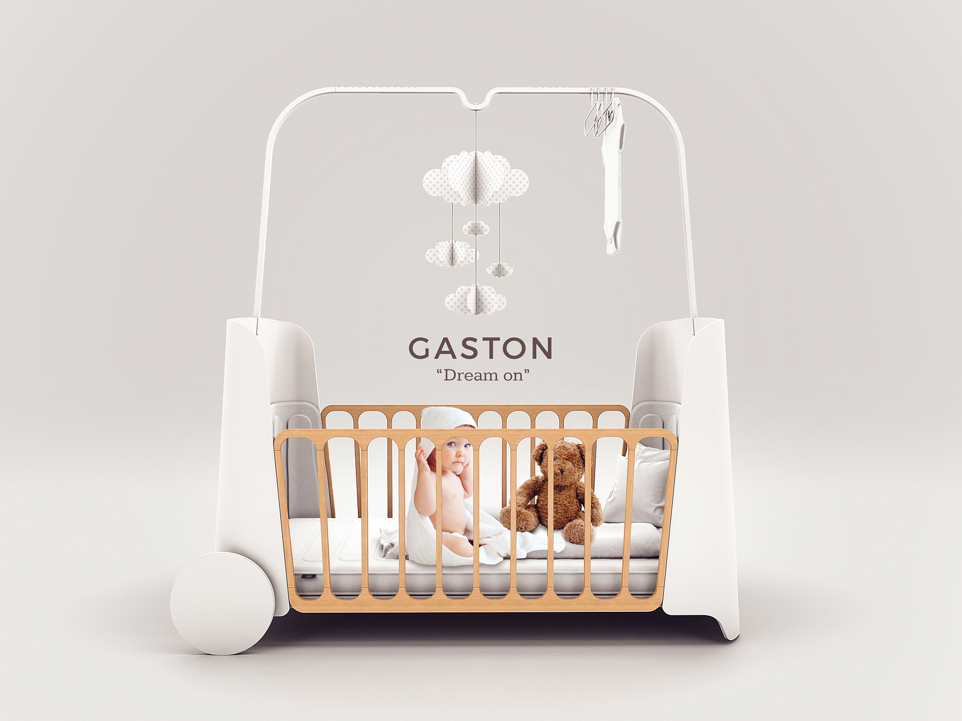 GASTON，Gaston，baby carriage，