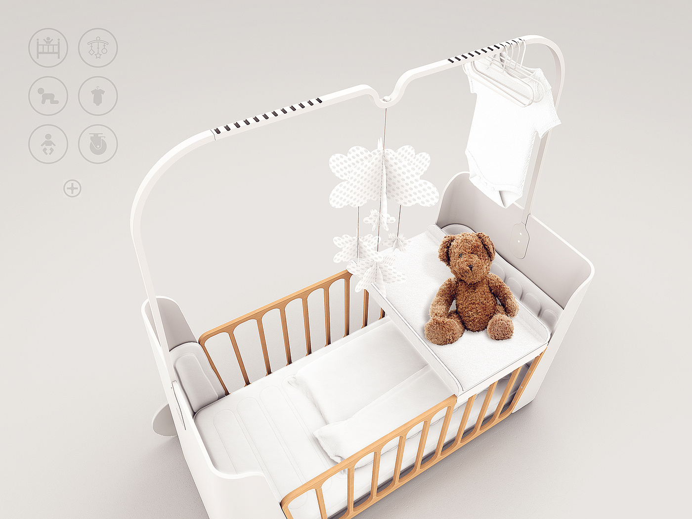 GASTON，Gaston，baby carriage，