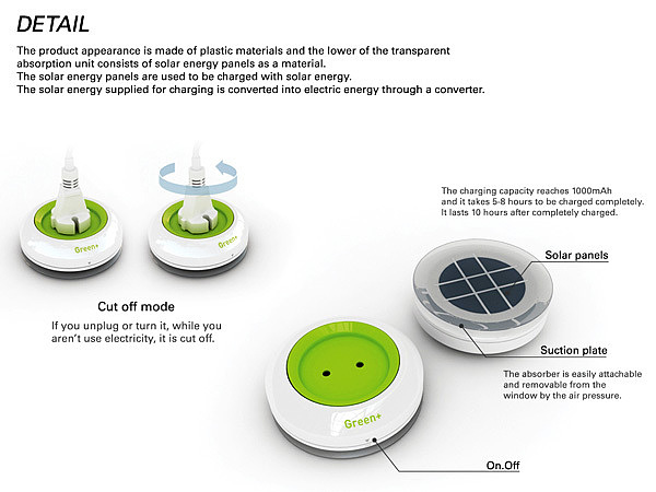solar energy，charge，Socket，originality，window，